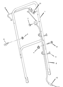 Handle Assembly Diagram and Parts List for 20221X50A 1997 Briggs and Stratton Lawn Mower